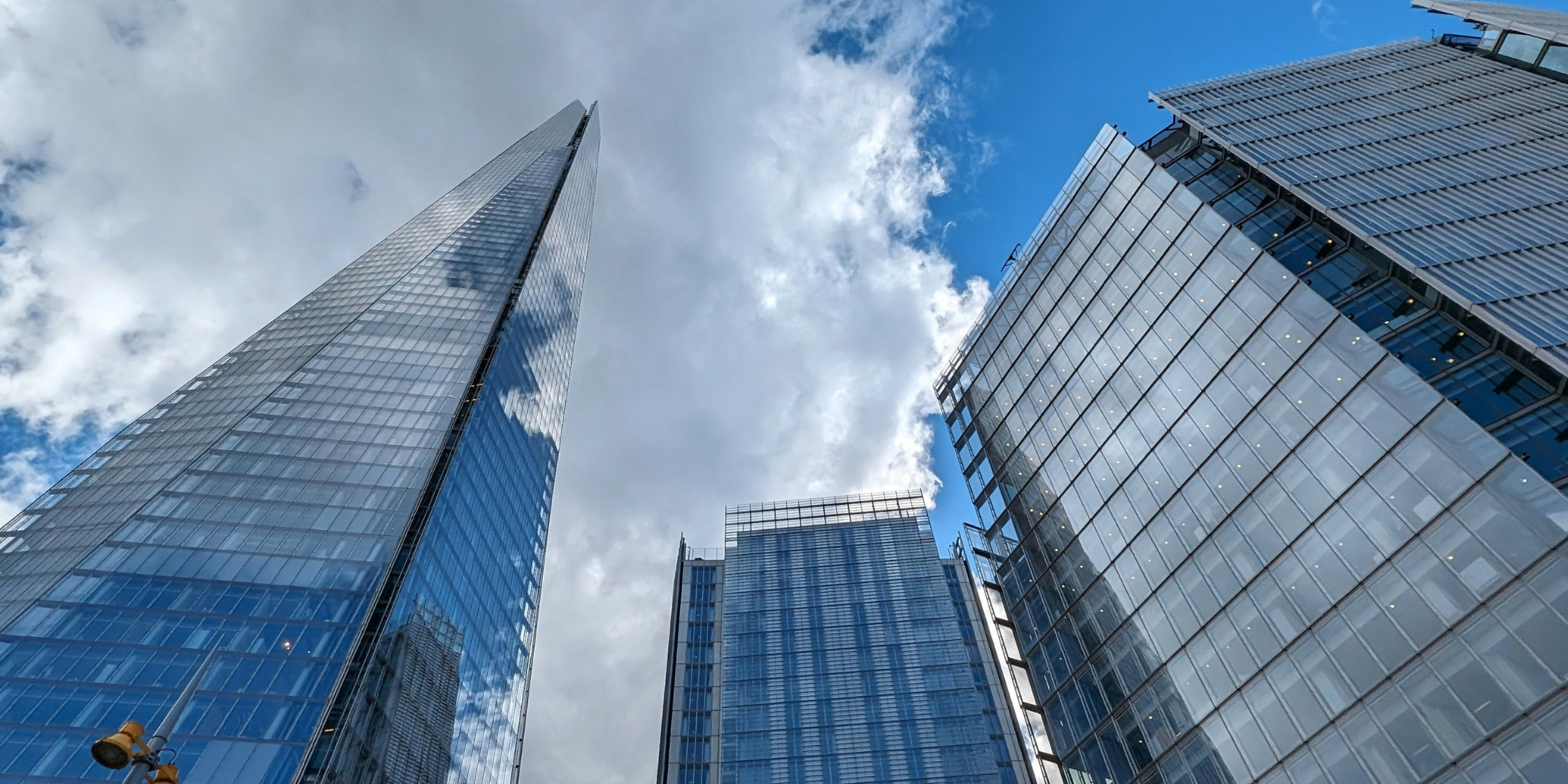 Glass buildings in London