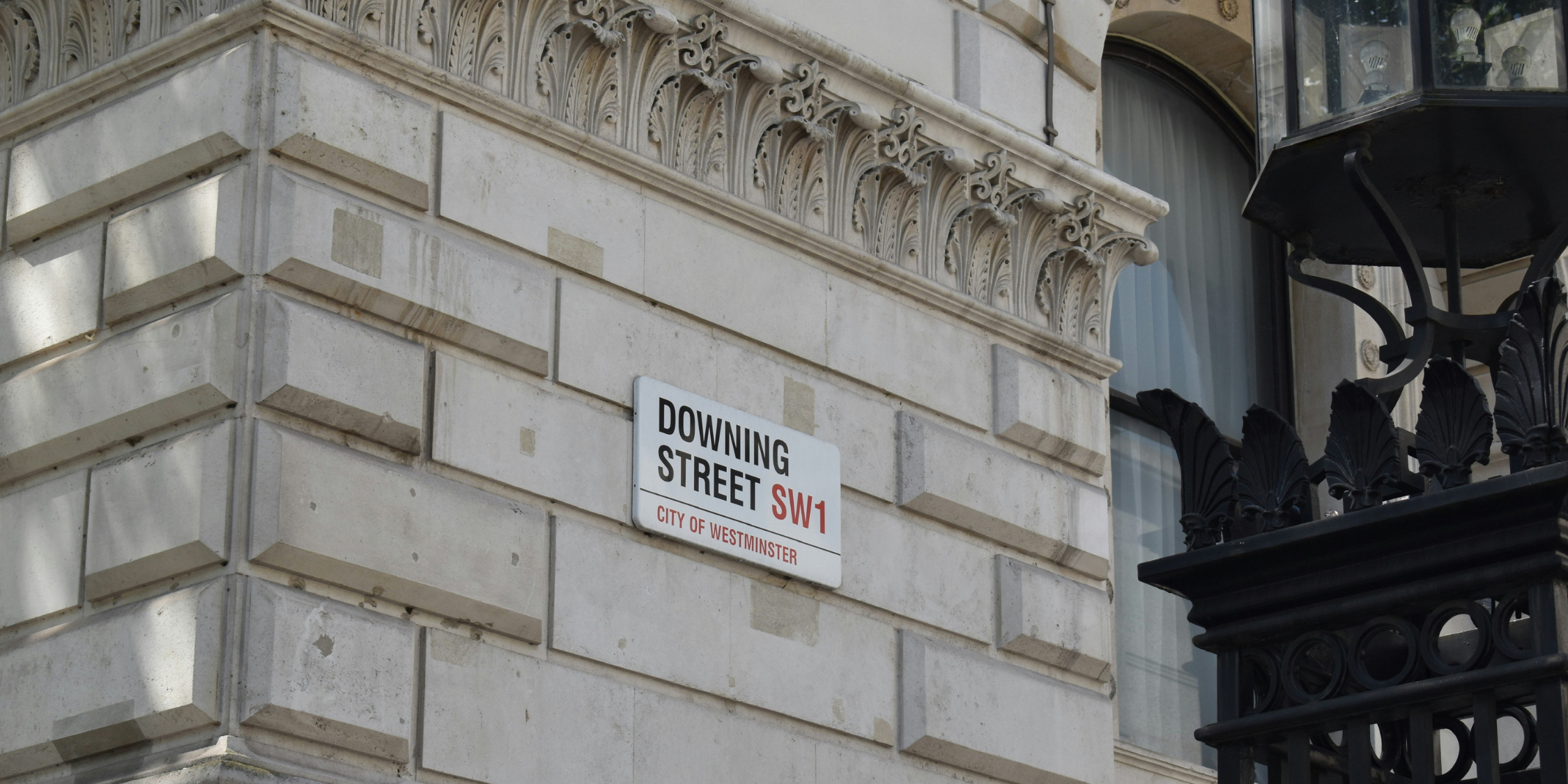 Downing Street sign, London. UK Autumn Budget 2024